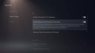 PS5 3D audio for TV speakers