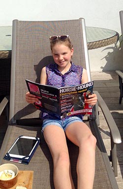 Alice Homer catching up with Horse &amp;amp; Hound while on a break in Cornwall
