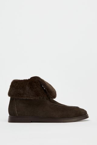 Flat Faux Fur Ankle Boots