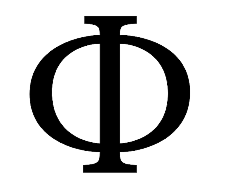 Phi, the symbol used to represent the Integrated Information Theory.