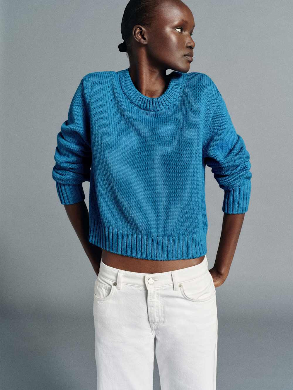 Eleni Cotton Crew Sweater