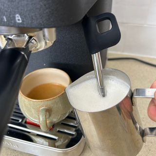 KitchenAid semi automatic coffee machine testing at home