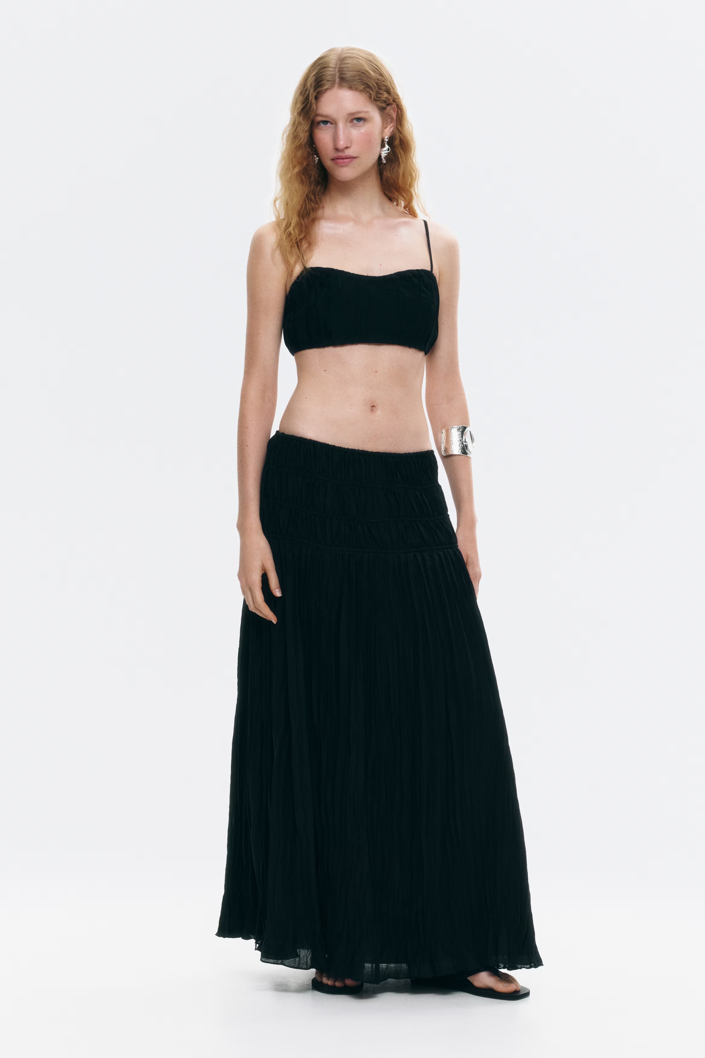 H&M, Crinkled Drawstring Skirt
