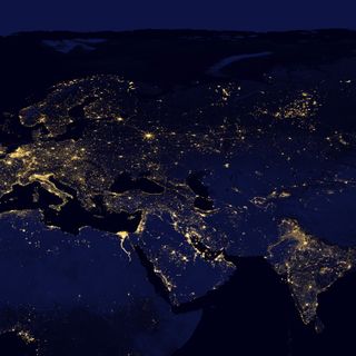Earth at Night 2012 - Europe and Asia