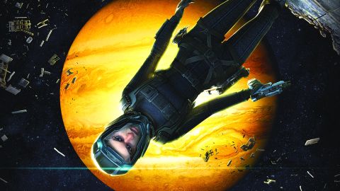 The Expanse: A Telltale Series key art featuring Camina Drummer in space