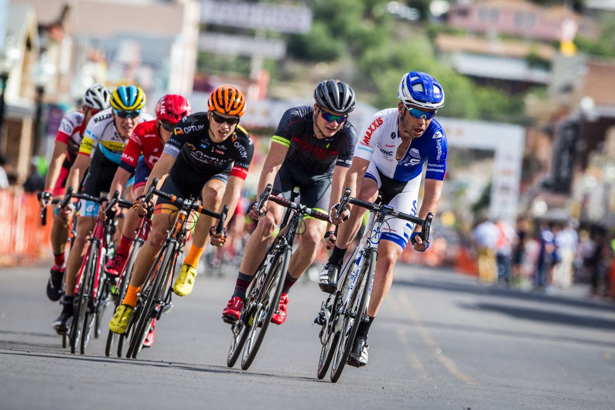 Jonny Clarke (UnitedHealthcare) tries to get a break up the road.