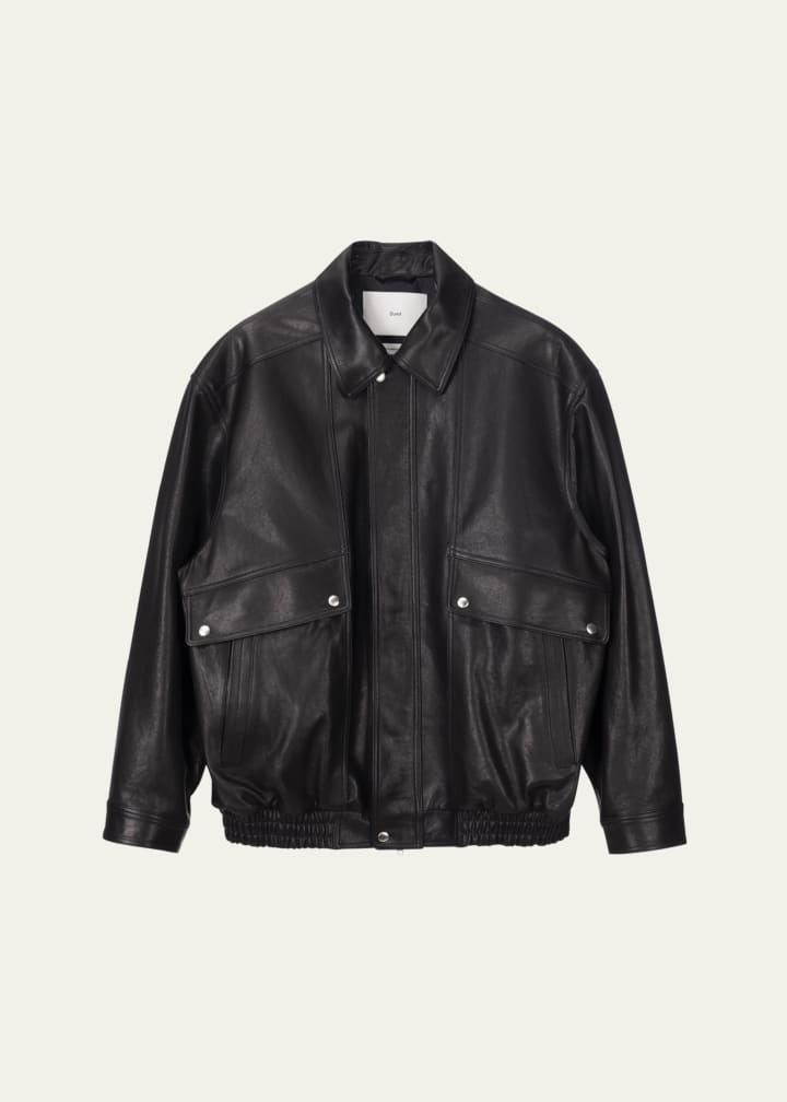 Oversized Vintage Leather Jacket, Unisex