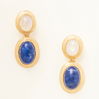 Stella Earrings With Lapis And Moonstone, $165(£130) | Carousel