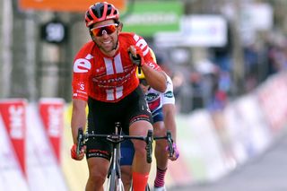 Michael Matthews takes second place behind Sunweb teammate and lone winner Tiesj Benoot on stage 6 of the 2020 Paris-Nice