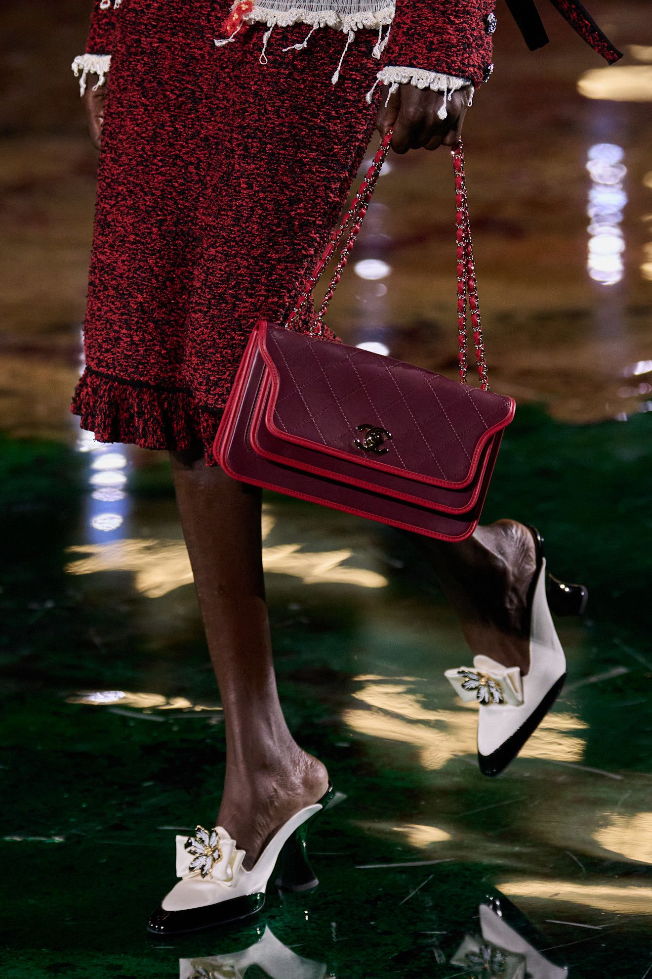 Chanel S/S 27 runway, embellished shoes