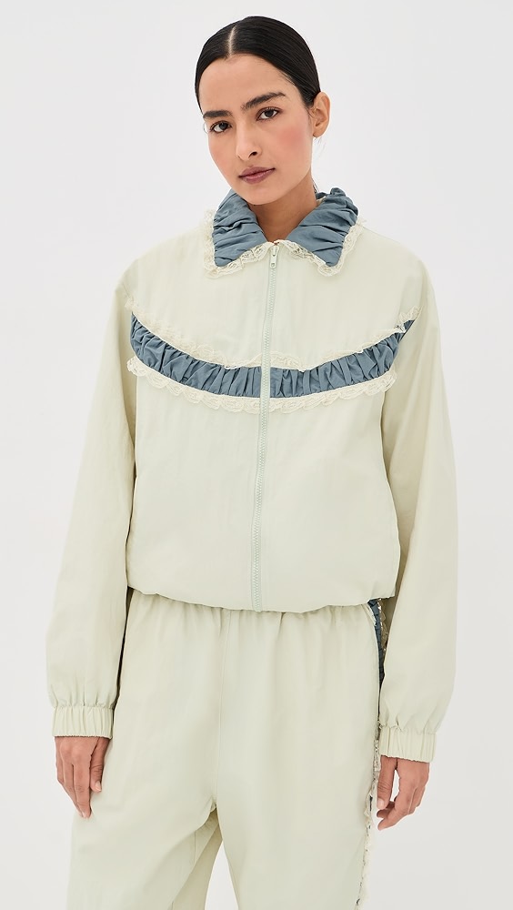Tanner Fletcher Kennedy Ruched Stripe Track Jacket