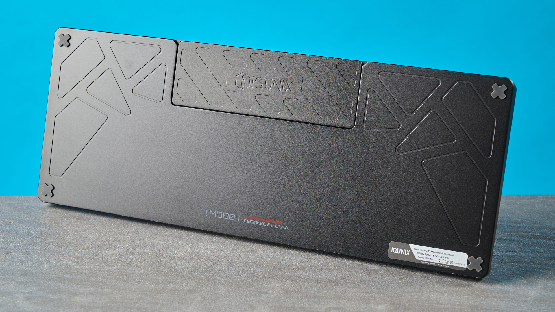 A black IQUNIX MQ80 mechanical keyboard