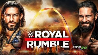 Roman Reigns and Seth Rollins in a graphic for Royal Rumble 2022