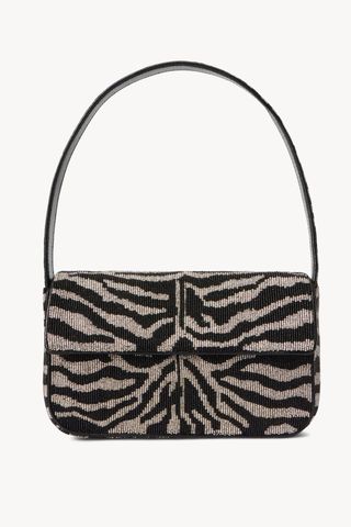 Staud Tommy Beaded Bag in Zebra