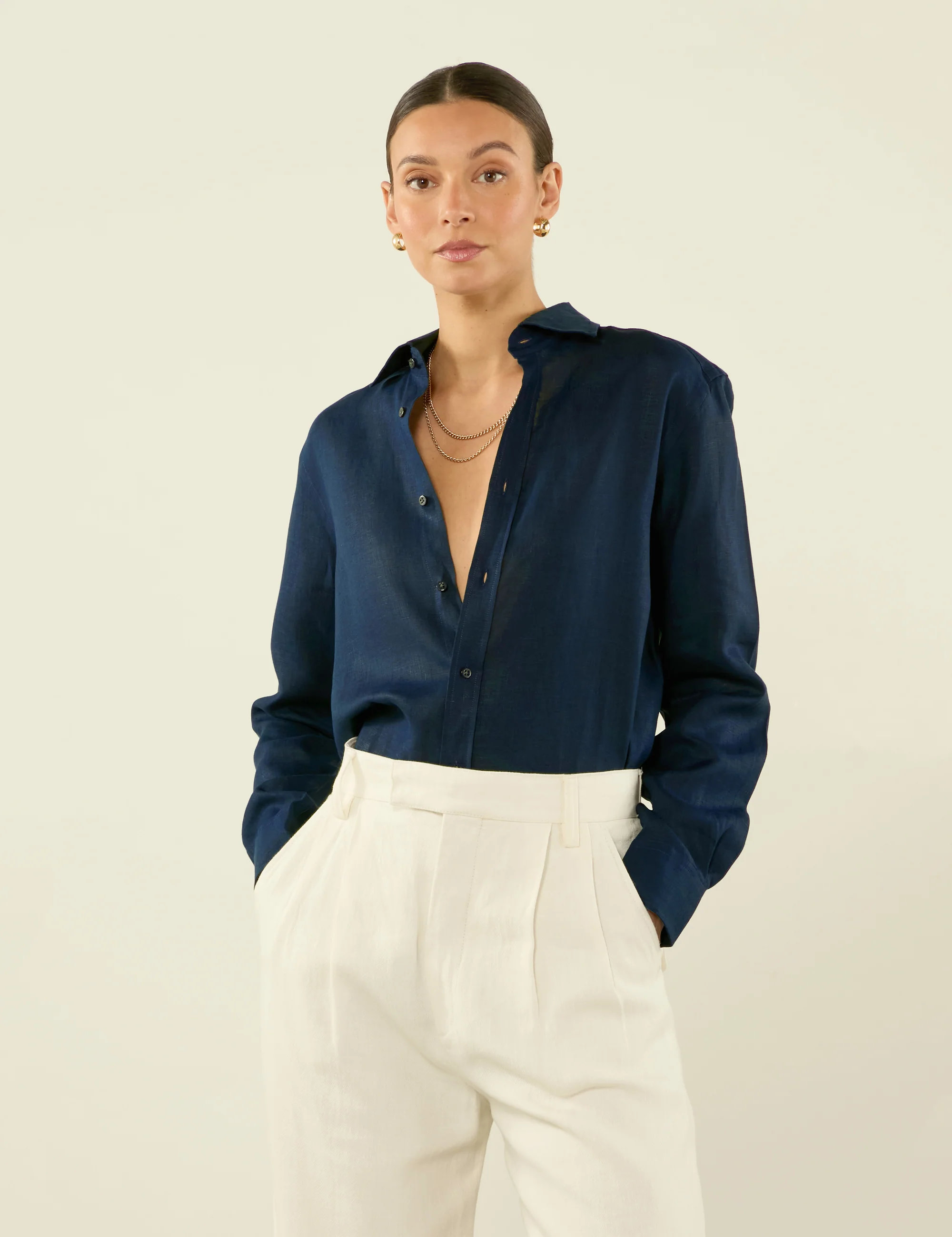 With Nothing Underneath, The Boyfriend Linen Shirt