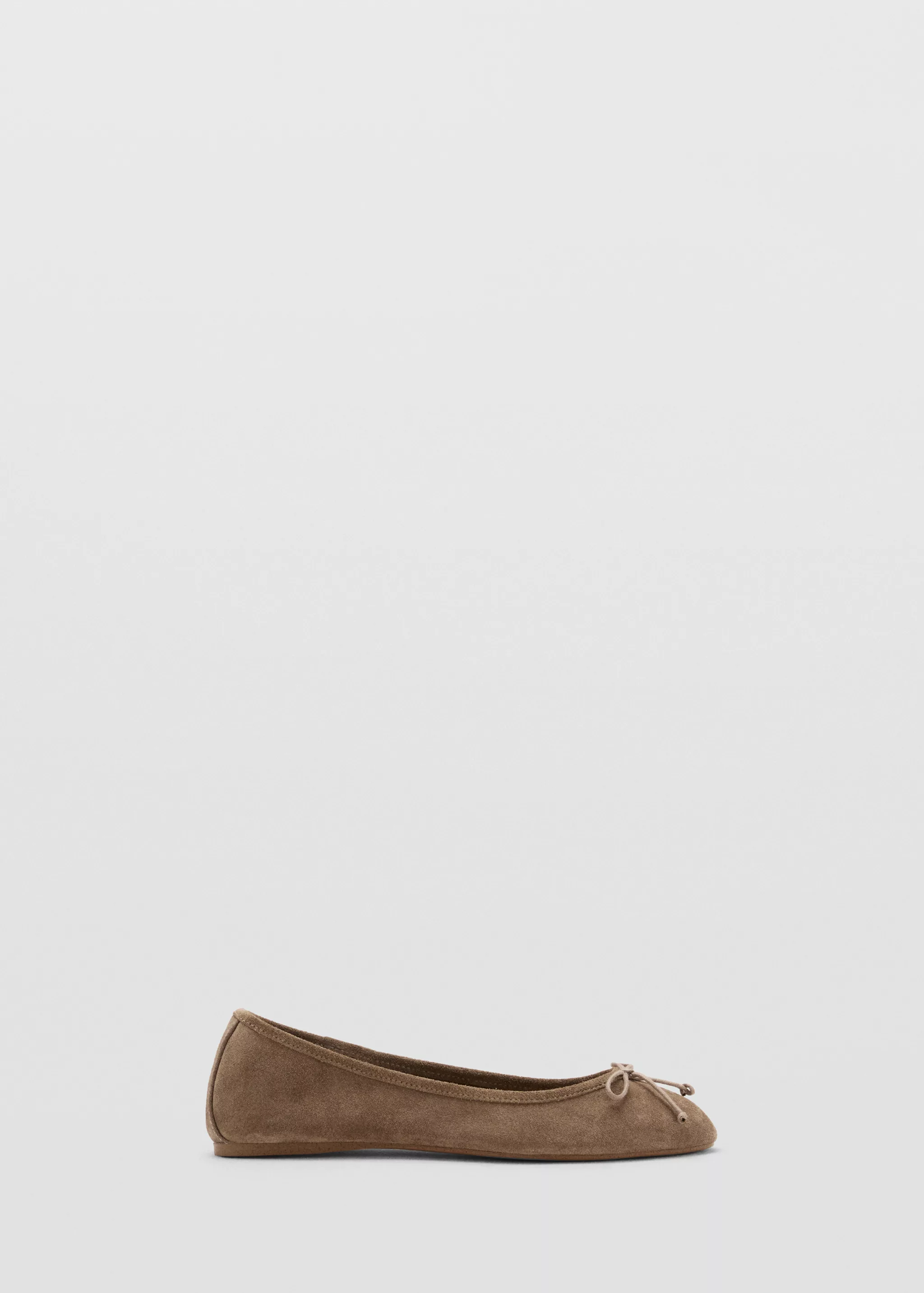 Leather Ballet Flats With Bow - Women | Mango United Kingdom