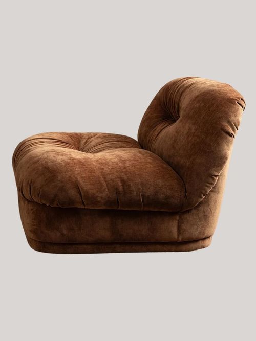 Nicolo Brown Fabric Armchair
