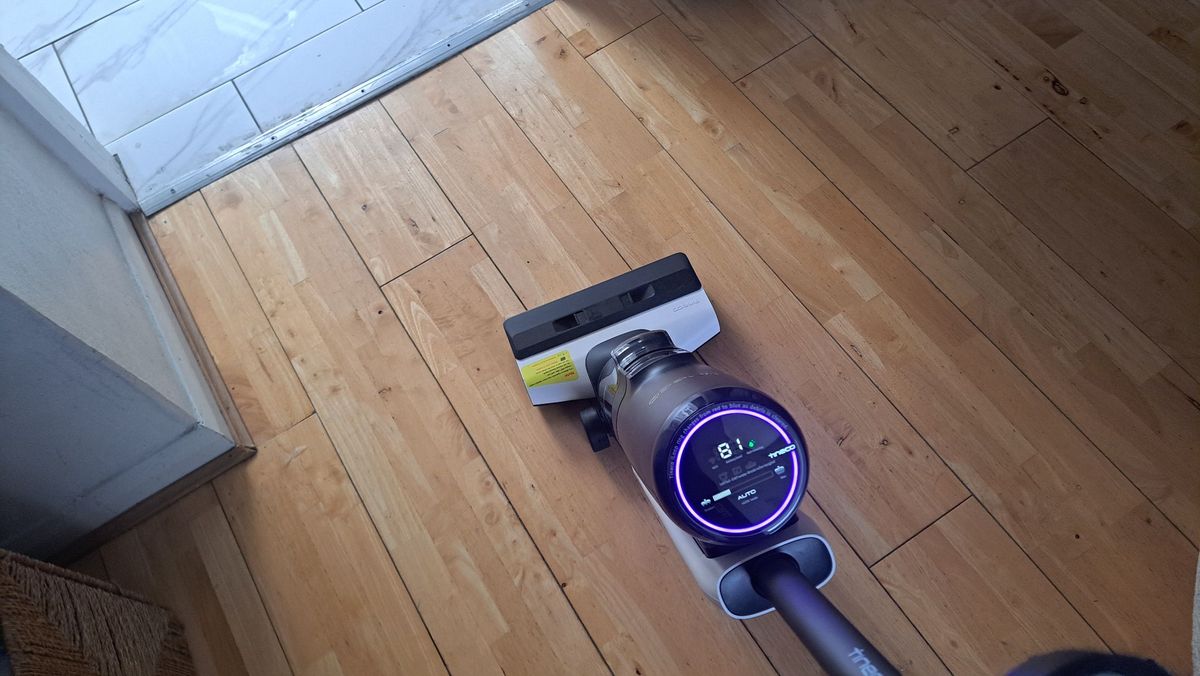 Tineco Floor One S5 Extreme Smart Cordless Wet-Dry Vacuum Cleaner on hardwood