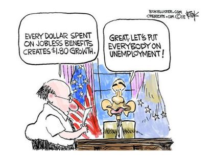 Obama cartoon Obama unemployment