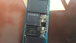 Kioxia Exceria Pro 2TB on a desk