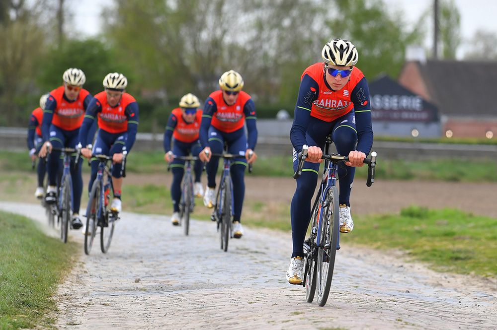 The Bahrain-Merida team are using disc brakes