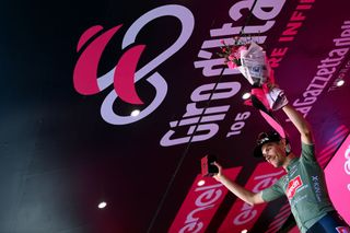 Stefano Oldani on the Giro d'Italia podium
