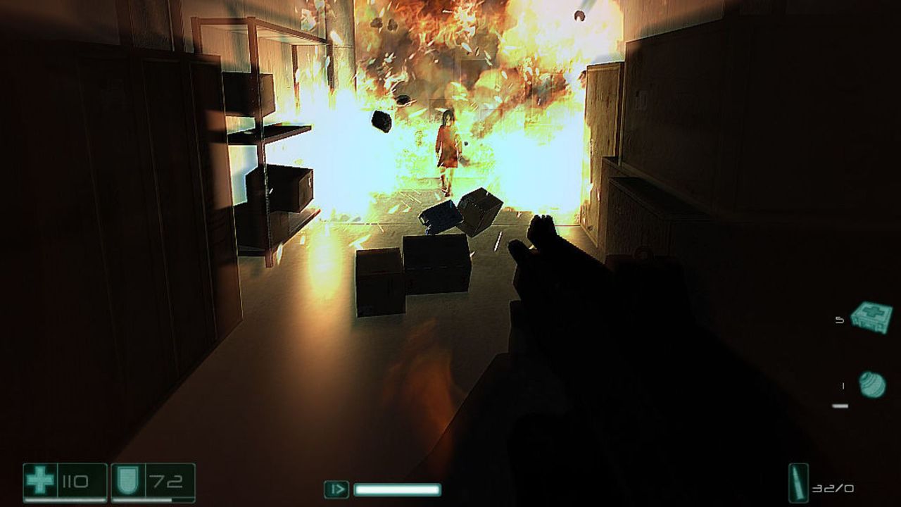 Screenshots from horror game F.E.A.R. (2005)