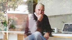 Senior businessman at home.