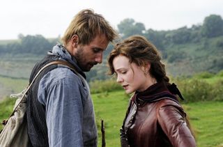 Matthias Schoenaerts with Carey Mulligan in Far From The Madding Crowd.
