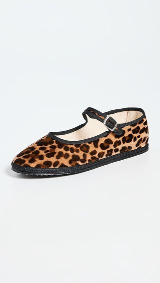 Vibi Venezia Mary Jane Velvet Furlana Flats