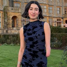 April Lockhart wearing winter dresses