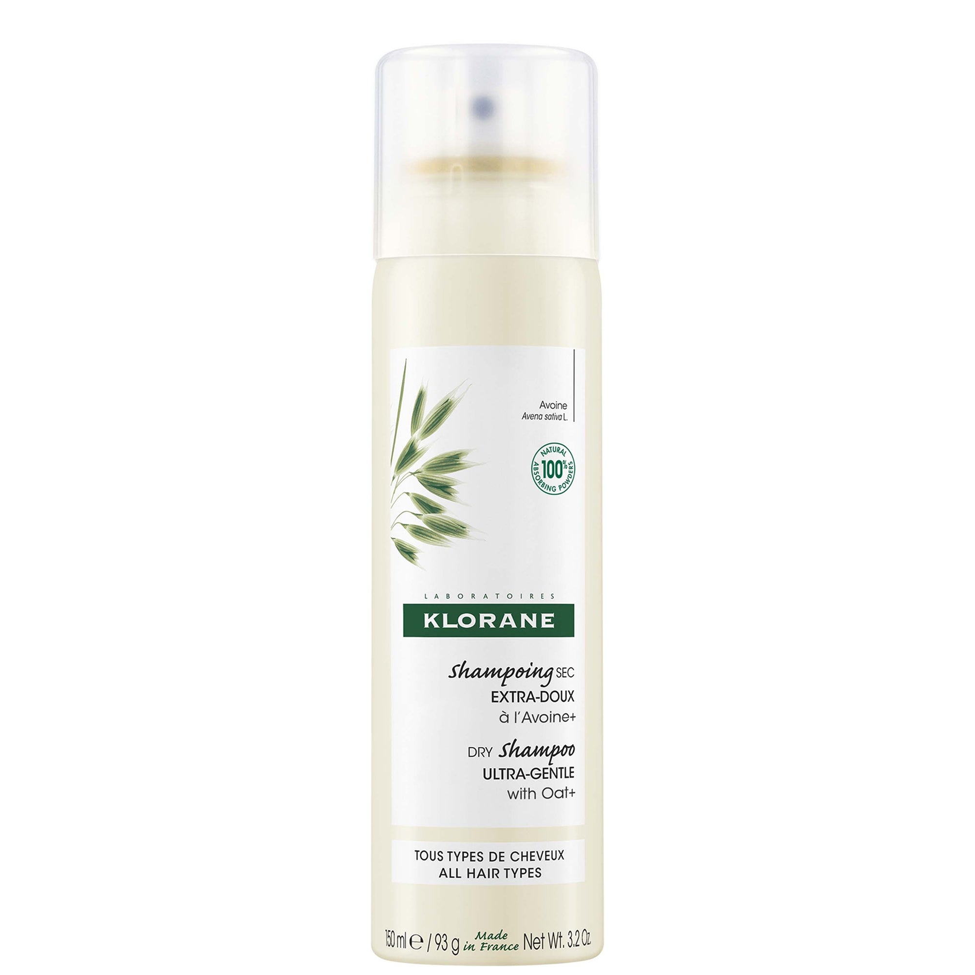 Klorane Dry Shampoo With Oat Milk - All Hair Types 3.2 Oz.