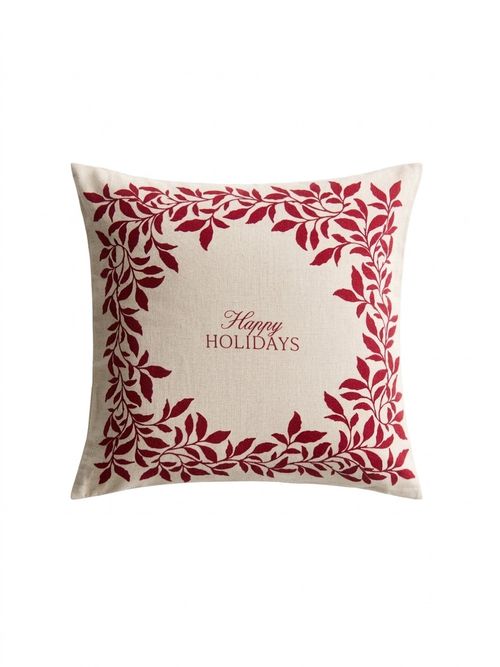 Printed Linen-Blend Cushion Cover
