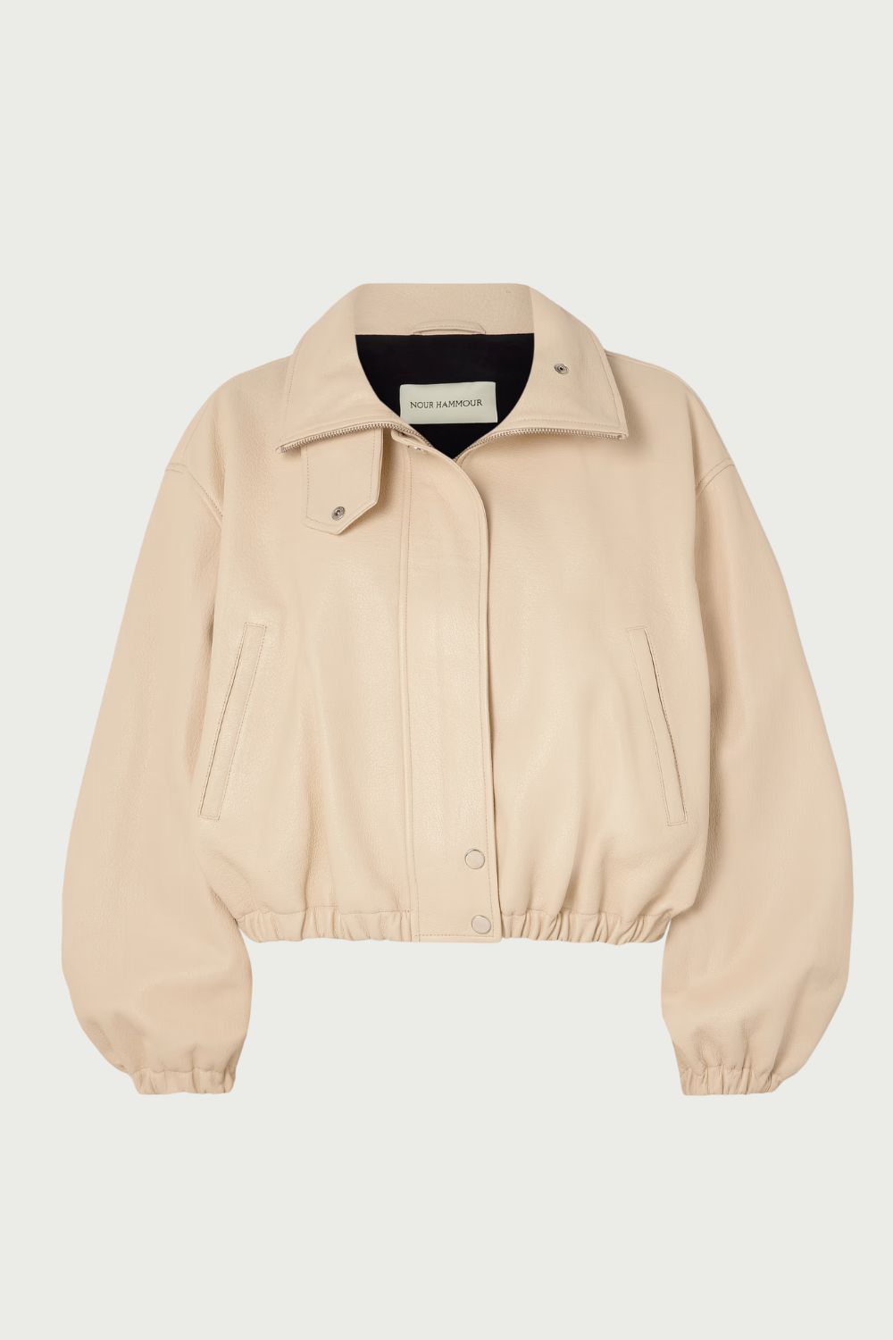 Pia Textured-Leather Jacket