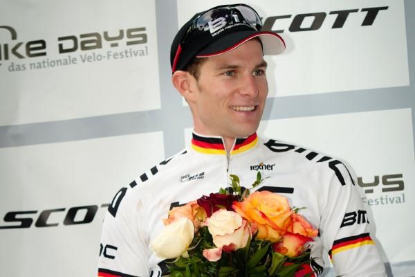 Runner-up Moritz Milatz on the podium