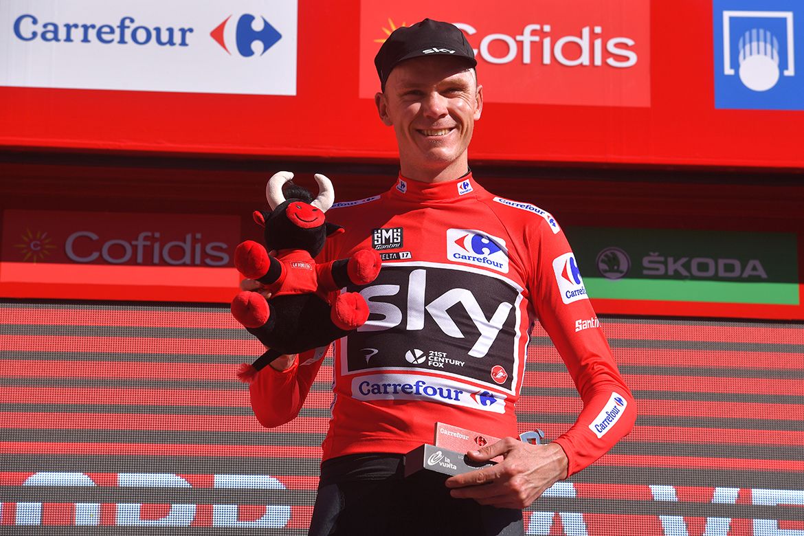 Chris Froome after stage 3 of the Vuelta a Espa&ntilde;a