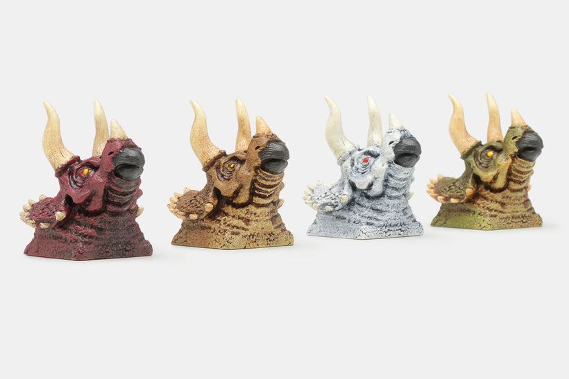 Dinosaur Keycaps for mechanical keyboards.