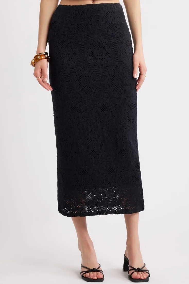 Open Edit, Lace Midi Skirt (Was $50) 