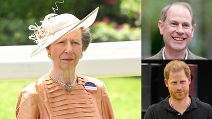 The privilege Princess Anne shares with Prince Edward and Prince Harry revealed. Seen here on separate occasions