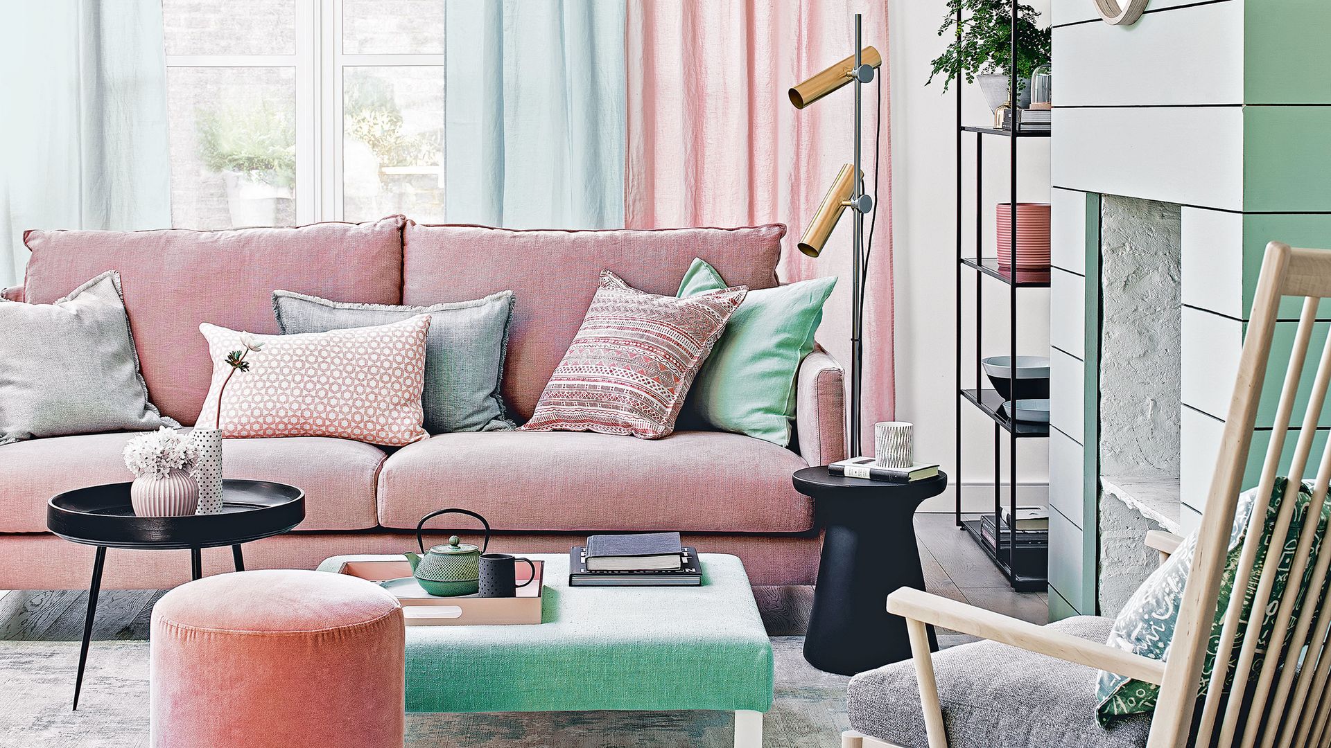 How tall should a side table next to a sofa be? | Ideal Home