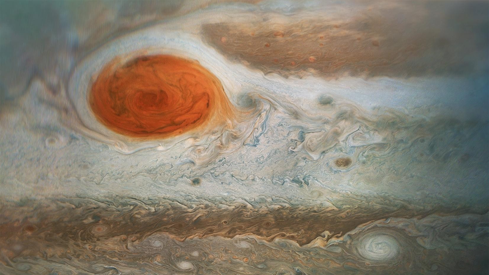 Close up of Jupiter's Great Red Spot.