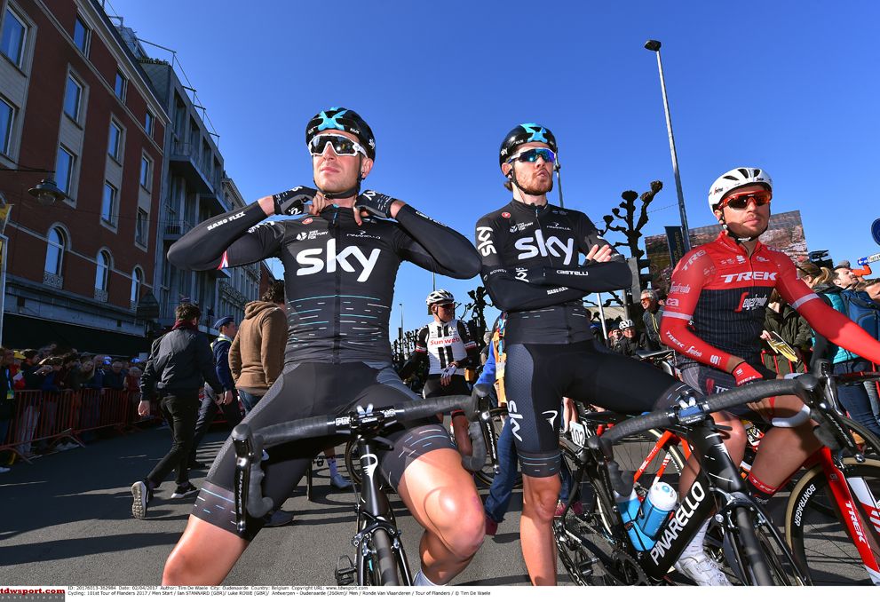Team Sky's Ian Stannard and Luke Rowe