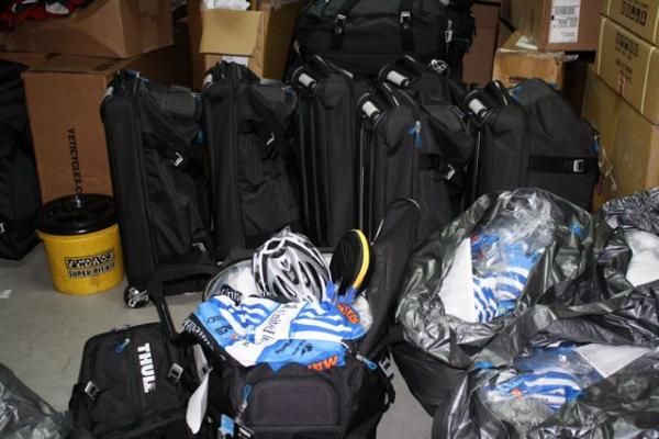 The bags are packed with care.