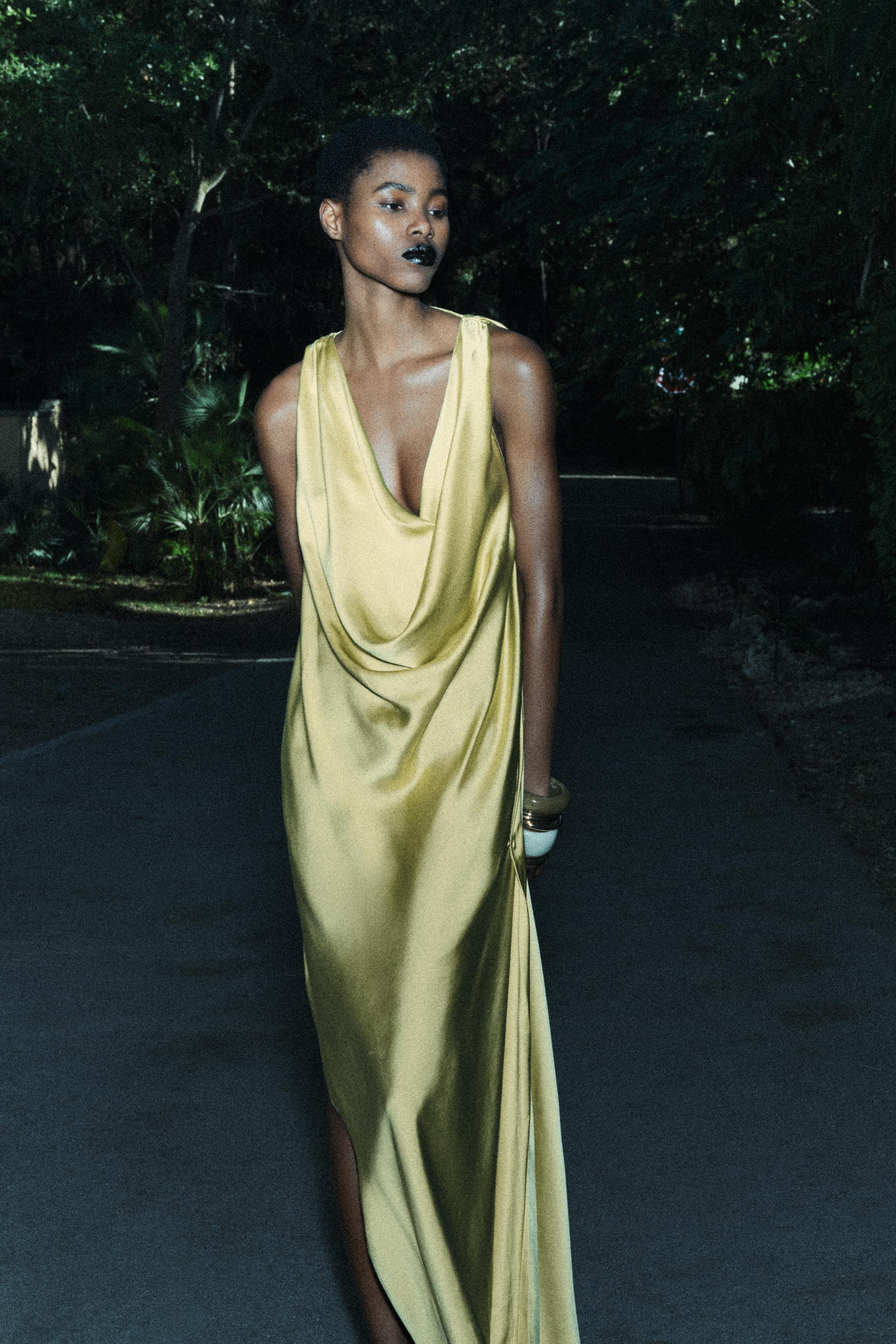 Zw Collection Satin Flowy Dress