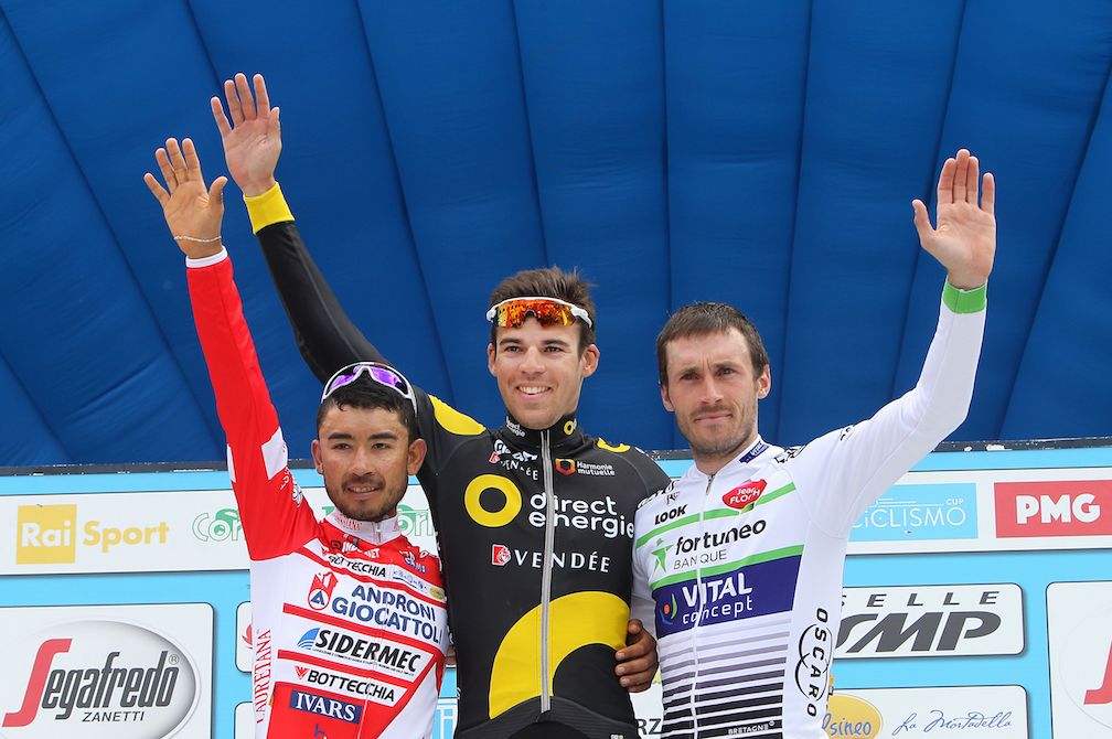 The Settimana Internazionale Coppi e Bartali stage 4 podium