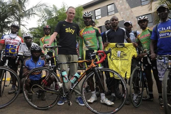 Africa got two huge boosts from Kenyan native Chris Froome's Tour de France win and South African Daryl Impey's time in the maillot jaune. Froome went back to Kenya to see hsi mentor David Kinja and riders from his former team Safari Simbaz