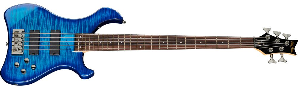 Harley Benton Marquess Blue Stain five-string