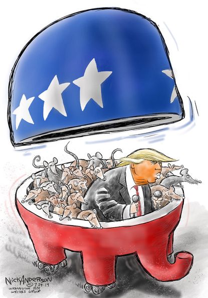 Political Cartoon U.S. Trump GOP Rat Infested Baltimore Tweets