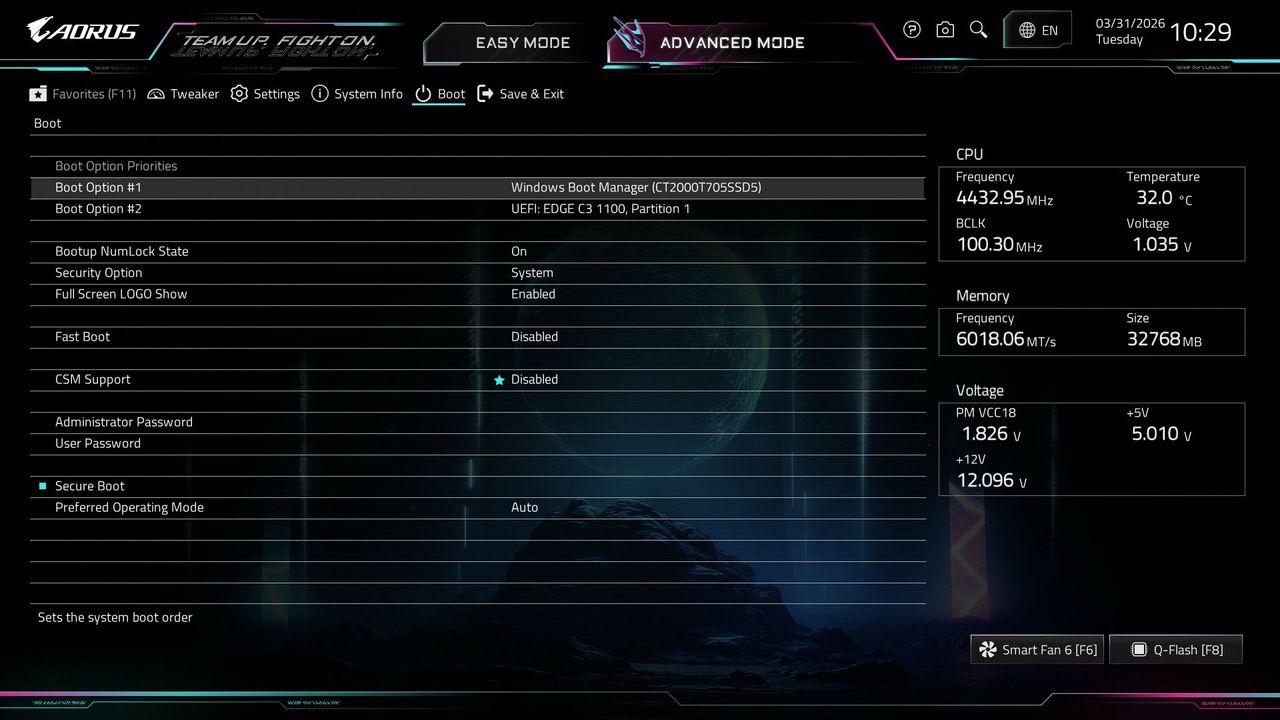 Gigabyte X870E Aorus Xtreme X3D AI Top - BIOS