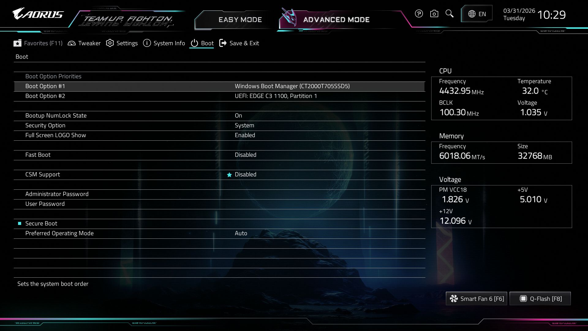 Gigabyte X870E Aorus Xtreme X3D AI Top - BIOS